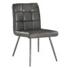 Monarch Specialties Emilia Dining Chairs, Gray/Chrome, Set Of 2 Chairs