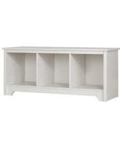 South Shore Vito Cubby Storage Bench, 19-3/4"H x 51-1/4"W x 16"D, Pure White