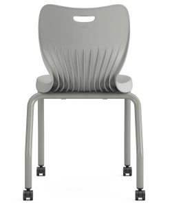 HON SmartLink 4-Leg 18”H Plastic Stackable Chairs, Platinum, Set Of 4 Chairs 2