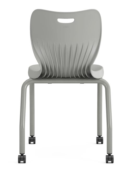 HON SmartLink 4-Leg 18”H Plastic Stackable Chairs, Platinum, Set Of 4 Chairs - Image 2