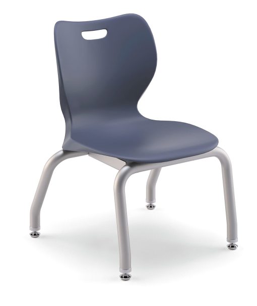 HON Smartlink 4-Leg Plastic 12”H Stackable Chairs, Regatta/Platinum, Set Of 4 Chairs