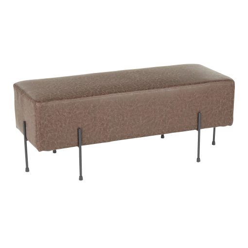 LumiSource Daniella Bench, Black/Espresso