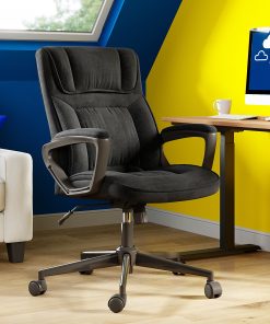Serta® Style Hannah I High-Back Office Chair, Microfiber, Comfort Black