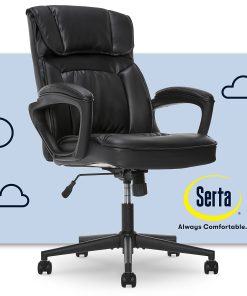 Serta® Style Hannah I Bonded Leather High-Back Office Chair, Comfort Black 2