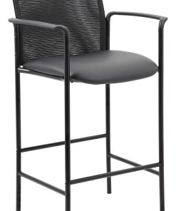 Boss Office Products Contemporary Mesh Counter Stool, Black