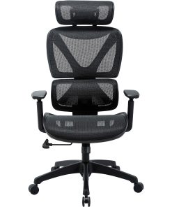 Lorell High-back Mesh Chair – Plastic Frame – High Back – 5-star Base – Black – Armrest – 1 Each 2