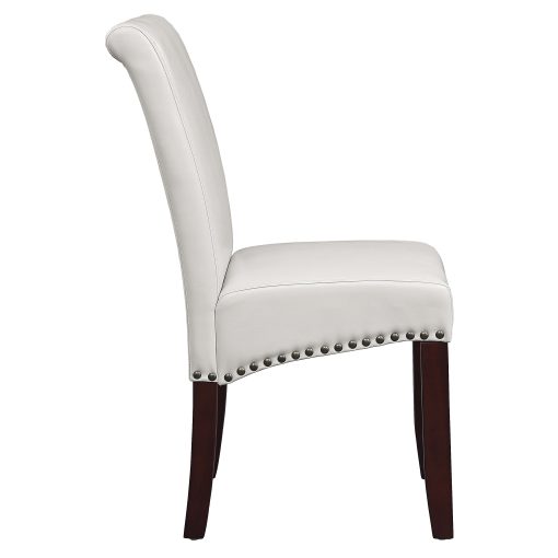 Office Star Parsons Faux Leather Dining Accent Chair, Antique Bronze/Cream - Image 2