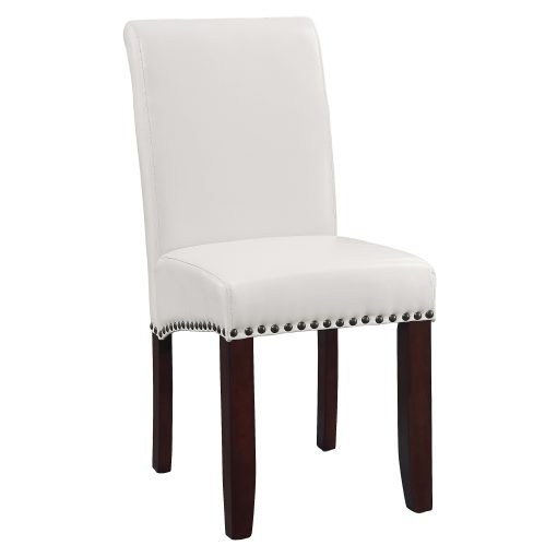 Office Star Parsons Faux Leather Dining Accent Chair, Antique Bronze/Cream