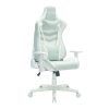 Martha Stewart Rayna Fabric Upholstered Office Chair, Off White Fabric/Polished Brass Frame 3