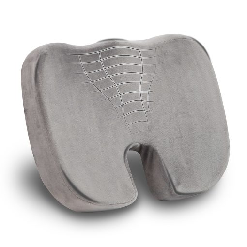 Mind Reader Orthopedic Seat Cushion, Memory Foam,  2-3/4"H  x 13-1/2"W x 18"L, Gray - Image 2