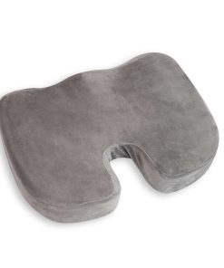 Mind Reader Orthopedic Seat Cushion, Memory Foam,  2-3/4"H  x 13-1/2"W x 18"L, Gray