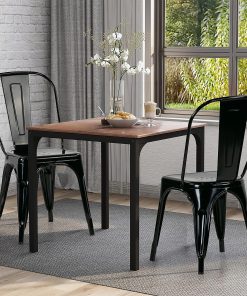 Glamour Home Bash Metal Dining Accent Chairs, Black, Set Of 2 Chairs 2