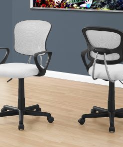 Monarch Specialties Bryce Ergonomic Fabric Mid-Back Office Chair, White 2