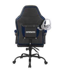 Imperial Adjustable Oversized Vinyl High-Back Office Task Chair, NFL Dallas Cowboys, Black/Blue 2