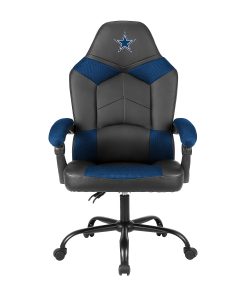 Imperial Adjustable Oversized Vinyl High-Back Office Task Chair, NFL Dallas Cowboys, Black/Blue