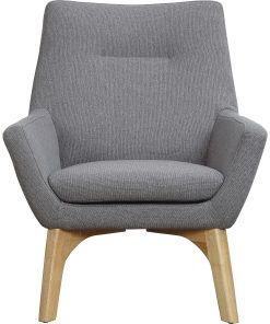 Lorell® Quintessence Upholstered Side Chair With Lumbar Support, Gray/Natural 2