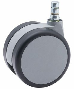 Master Caster Gemini Heavy-Duty Chair Mat Casters – 3″ Diameter – 220 lb Load Capacity – Urethane – Black, Gray – 5 / Set 2