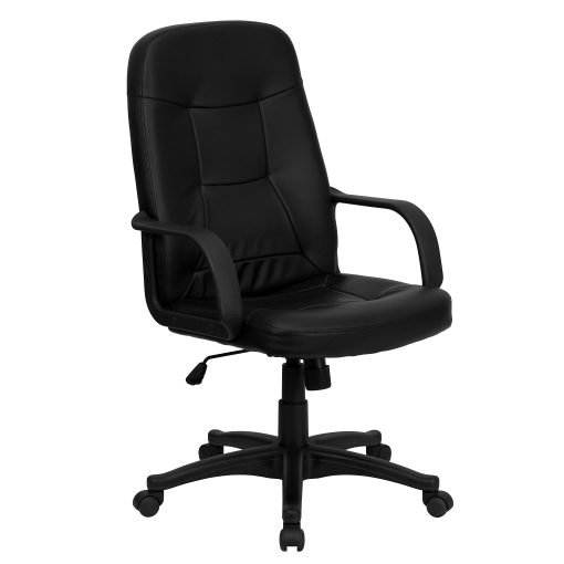 Flash Furniture Glove Vinyl High-Back Swivel Chair, Black - Image 2