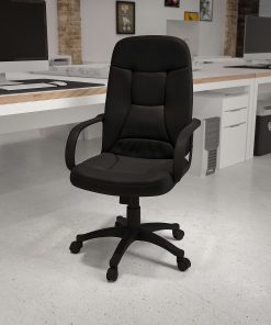 Flash Furniture Glove Vinyl High-Back Swivel Chair, Black