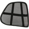Lorell® Ergo Lumbar Back Support, Mesh, Black