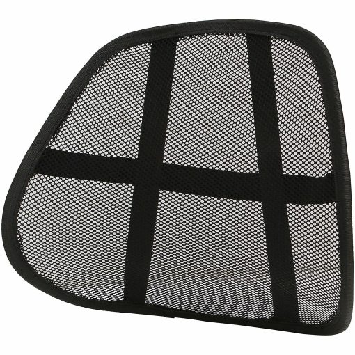Lorell® Ergo Lumbar Back Support, Mesh, Black