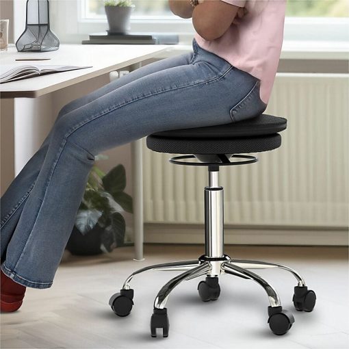Wobble Stool Air Rolling Adjustable Height Balance Ball Office Chair for Active Sitting Black Uncaged Ergonomics - Image 2