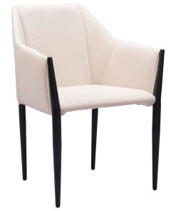 Zuo Andover Dining Accent Chairs, Beige, Set Of 2 Chairs