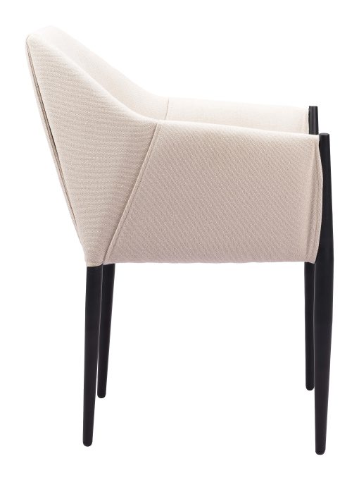 Zuo Andover Dining Accent Chairs, Beige, Set Of 2 Chairs - Image 2