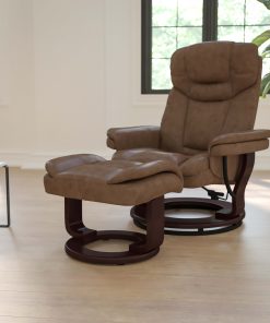 Flash Furniture Contemporary Recliner With Curved Ottoman, Palimino