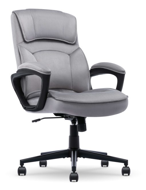 Serta® Comfort Classic Ergonomic Fabric High-Back Executive Office Chair, Gray
