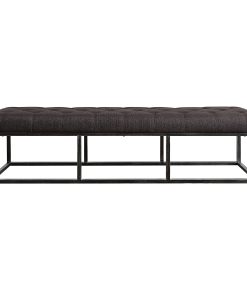 Serta Danes Tufted Bench, Midnight Charcoal/Iron 2