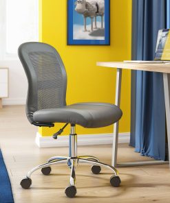 Serta® Essentials Mid-Back Computer Chair, Productivity Gray/Chrome