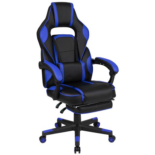 Flash Furniture X40 Gaming Chair With Fully Reclining Back And Arms, Black/Blue - Image 2