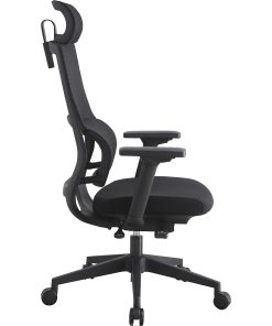 Lorell® Ergonomic Mesh High-Back Chair With Headrest, Black 2