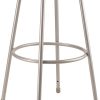 Boss Office Products Fabric Armless Drafting Stool, Black/Chrome 4