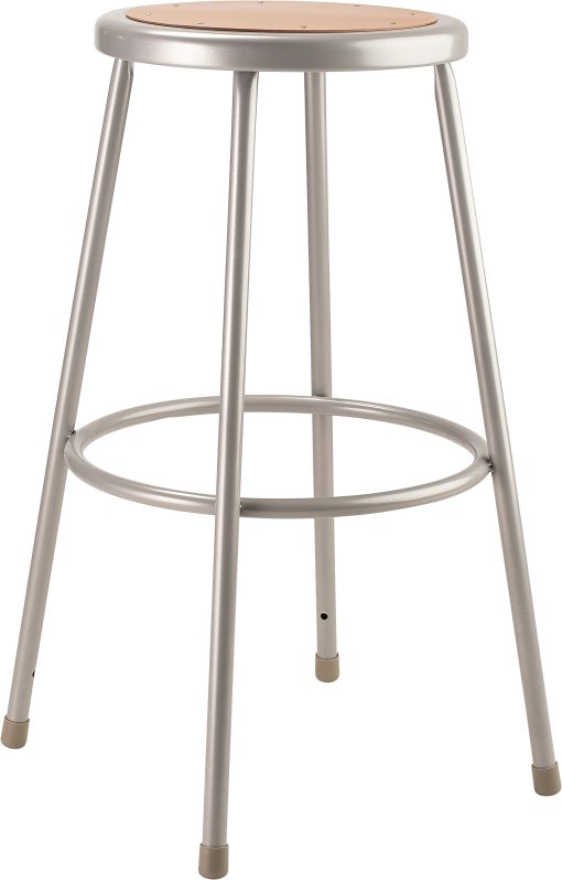 National Public Seating Hardboard Stool, 30"H, Gray