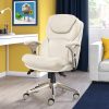 Serta® Works Bonded Leather/Mesh High-Back Office Chair, Opportunity Gray/Silver 4