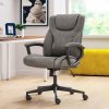 Boss Office Products Heavy Duty Big And Tall Double Plush Executive Chair, CaressoftPlus™ Vinyl, Black 3