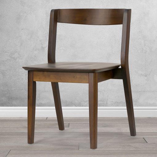 Glamour Home Astor Rubberwood Dining Accent Chairs, Dark Brown, Set Of 2 Chairs