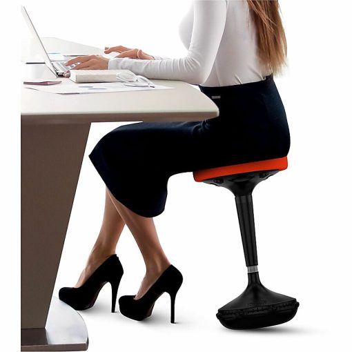 Wobble Stool Standing Desk & Balance Office Stool for Active Sitting Red Adjustable Height 23-33" Sit Stand Up Perching Chair Uncaged Ergonomics - Image 2