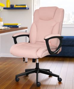 Serta® Style Hannah II High-Back Office Chair, Microfiber, Harvard Pink/Black
