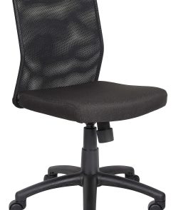 Boss Budget Mesh Armless Task Chair, Black