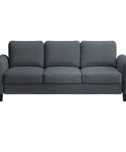Lifestyle Solutions Winslow Sofa with Rolled Arms, Dark Gray