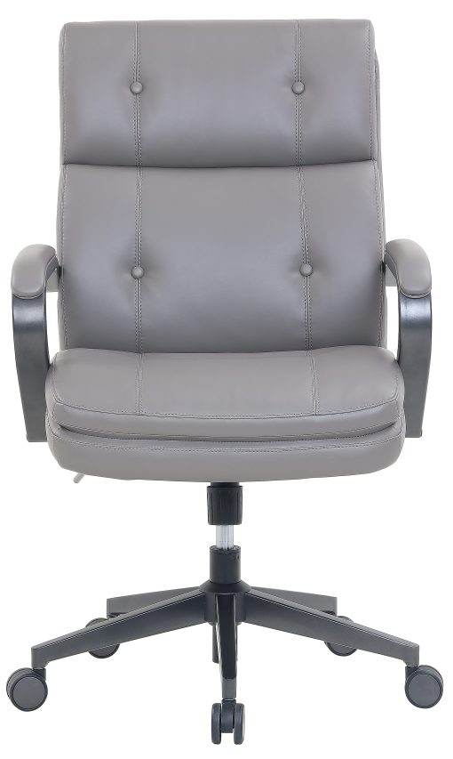 Serta® SitTrue™ Belterra Faux Leather Mid-Back Manager Chair, Gray - Image 2
