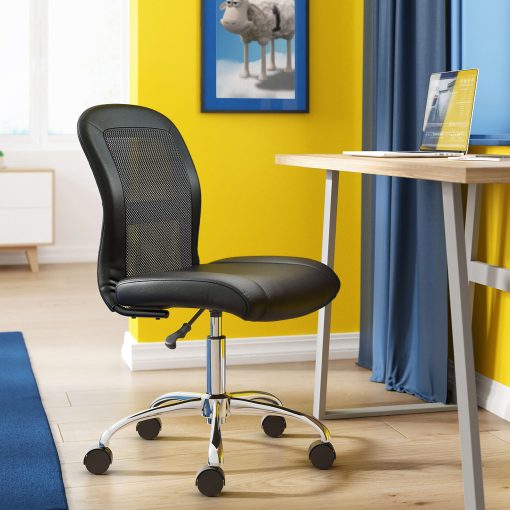 Serta® Essentials Mid-Back Computer Chair, Ingenuity Black/Chrome