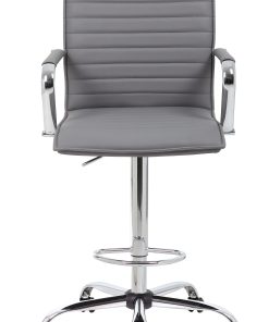 Boss Office Products Drafting Stool, Gray/Chrome 2